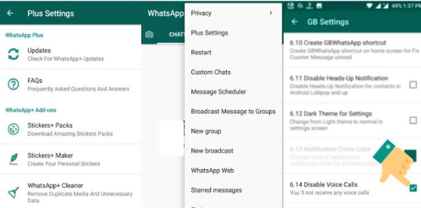 Advanced Privacy Options in Descargar WhatsApp Plus